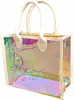Bolsa Láser Colorida Bolso de Mano Jelly Láser TPU Bolso Láser Versátil de Moda Bolso de Mano Transparente de PVC