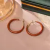 Populares Pendientes de Esmalte con Goteo de Aceite con Agujas de Plata 925, Moda de Alta Gama, Estilo Retro Simple, Elegantes Tachuelas Ins para Otoño e Invierno