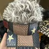 Gorra de peluca impresa de moda transfronteriza para hombre, gorra de béisbol de una sola pieza divertida de hip-hop europeo y americano para exteriores con peluca simulada y visera solar