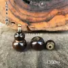 Madeira de Jujuba com Aspecto de Jade Pequena Cabaça Acessórios DIY Pingente de Cabalça Aberto Artesanal Chaveiro Ornamento