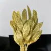 Flores navideñas de purpurina dorada transfronterizas, Accesorios para decoración de árboles de Navidad, Decoraciones para fiestas navideñas, Flores artificiales al por mayor en Amazon