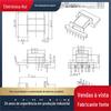 EFD20 transformador de alta freqüência Esqueleto de baquelite horizontal 7 + 3 pinos distância da linha 22,5 mm