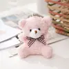 Novo Estilo Urso de Pelúcia com Gravata Borboleta, Pingente Chaveiro de Urso, Acessórios Fofos para Bolsa, Venda por Atacado de Brinquedos de Pelúcia