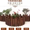 Valla de madera carbonizada anticorrosión para jardín exterior, decoración interior de jardín de infantes, valla para árbol de Navidad, valla de madera maciza, transfronterizo