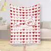 Manta de franela suave y cálida para el Día de San Valentín-adecuada para decoración de sofá cama-regalo ideal para las fiestas