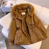 Parker 2026 Invierno Nuevo Estilo Europeo y Americano Abrigo de Algodón para Mujer, Longitud Media con Cuello Grande de Piel, Chaqueta de Algodón Forrada de Borrego, Ropa de Abrigo Gruesa