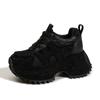 Zapatillas de Lona con Diamantes Estilo Europeo para Papá para Mujer 2026 Primavera/Verano Nuevos Zapatos para Mujer de Suela Gruesa que Aumentan la Altura Sandalias Versátiles de Malla Transpirable