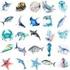 50 piezas pintura a tinta animal marino pegatinas graffiti mundo submarino creativo decorativo impermeable pegatinas personalizadas
