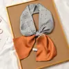 Pañuelo de Seda Estilo Francés Diadema Otoño Delgado Perezoso Vintage Pañuelo de Seda Pequeño Largo para Mujer Cinta Bufanda Decorativa Pañuelo de Cabeza Cinta