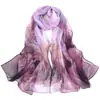 Lenço Feminino, Xale Leve com Estampa, Xale Floral da Moda para Proteção Solar, Macio, Liso, Leve e Confortável Lenço de Gaze
