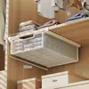 Cesta colgante tipo cajón debajo del armario, Estante escalonado de arte en hierro para almacenamiento de ropa, Divisor organizador de ropa para ahorrar espacio en el hogar