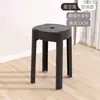 Banco de Plástico Moderno Minimalista Silencioso Antideslizante Sala de Estar Mesa de Comedor Banco de Comedor Apilable Uso Doméstico Banco Engrosado Silla Alta