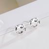 Pendientes de plata de ley 925 para mujer, geométricos, irregulares, estilo francés minimalista, estilo frío, joyería elegante.