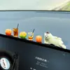 Pantalla de coche de gato adornos pequeños accesorios para coche decoraciones de consola central de coche accesorios pequeños para coche eléctrico