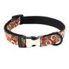 Seleção rigorosa de ponto transfronteiriço pequeno floral nylon fita animal de estimação anti-lost lettering gato tecido colar traction conjunto de tração