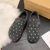 Sapatos femininos confortáveis de bolinhas, sapatos casuais, sapatilhas versáteis, design de fivela estilo francês, sapatos casuais com salto interno para aumentar a altura 2026, sapatos slip-on de inverno