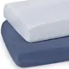 Funda de Cama de Dos Piezas de Tela Creada Transfronteriza Hilo de Algodón para Bebé Color Sólido Cubierta Completa para Cama de Bebé Sábana de Cama Transpirable de Hilo de Algodón de Doble Capa