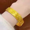 Nuevo Pulsera Auspiciosa de Loto de Ocho Tesoros Antiguos Abierta Sólida de Gama Alta Versátil Atrae Riqueza Paz y Alegría Joyería Regalo