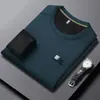 Dropshipping Transfronterizo 2026 Nueva Sudadera de Primavera y Otoño para Hombre Cuello Redondo Manga Larga Pulóver Camiseta Sudadera Casual de Negocios para Hombre