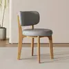 Silla moderna minimalista nórdica para el hogar de madera maciza, silla de diseñador italiano de lujo ligero con respaldo, silla de comedor para apartamentos pequeños