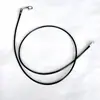 Collar de cuerda de cuero DIY, collar de cuerda de cera coreana, collar de cuerda de cuero con hebilla de langosta y cuerda de cera