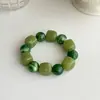 Pulsera cuadrada de resina con gradiente retro única para mujer, pulsera y accesorio versátil de moda transfronteriza europea y americana