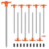 Estacas de Suelo en Forma de T Estacas para Camping al Aire Libre Estacas para Fijar Lona de Camping Estacas de Suelo a Prueba de Viento Juego de Cuerdas de Viento Accesorios de Ferretería