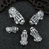 Estilo Chino Plata Pura 999 Plata Dura 3D Accesorios Retro Cuentas Pixiu Cuentas Separadoras Pulsera Tejida Hecha a Mano Accesorios para Tejer
