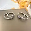 Pendientes de Aro Exagerados Minimalistas y Elegantes Moda Joyería de Lujo Nicho Pendientes Versátiles de Gama Alta para Mujer