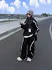 Traje Deportivo de Otoño 2026 Nuevo Holgado Casual Conjunto de Dos Piezas de Primavera y Otoño para Niñas con Cuello Alto