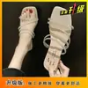 Pantuflas para Mujer para Usar Afuera Verano 2025 Estilo Coreano Nuevos Zapatos de Mujer con Tacón Grueso Chanclas de Moda Sandalias de Tacón Medio de Pedrería para Mujer