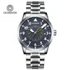 Relógio Mecânico Automático Masculino Augusten Business Suíço com Pulseira de Aço Inoxidável e Calendário, Atacado