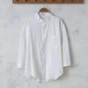 Camisa de lino de manga corta para hombre, nueva camisa de verano holgada, fina, transpirable, de algodón y lino de color liso, blanca, de manga corta.
