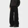 Jeans Rectos Melange Gris Oscuro para Hombre, Pantalones Nuevos de Primavera con Estilo Americano, Pantalones de Trabajo a Cuadros Retro de Leñador