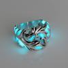 Anel Estilo Étnico Estilo Chinês Novo Padrão de Dragão Luminoso Anel de Dedo Indicador Anel Versão Larga Anel Grande para Casal Masculino e Feminino Fabricante