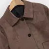 Popular Tendencia de Moda Europea y Americana Amazon Aliexpress Estilo Retro Versátil Chaqueta Versátil de Solapa de Manga Larga