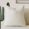 Funda de Almohada de Alta Gama Francesa Algodón y Lino Sofá Sala de Estar Lujo Accesible Escandinavo Cojín Crema Dormitorio Mesita de Noche Cojín de Respaldo