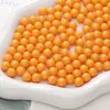 Cuentas Redondas de Color Sólido Acrílicas Pulseras No Porosas Cuentas Sueltas Pulseras Hechas a Mano para DIY Collares Joyería Accesorios Decorativos
