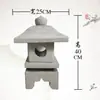 Lanterna de Pedra Jardim Japonês Lâmpada de Pedra Chinesa Lâmpada de Gramado Externa Azul Pedra Imitação Antiga Lâmpada de Pedra Elétrica Escultura de Pedra Zen Ornamento