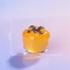 Simulación de paisaje en miniatura, bolsa sorpresa de frutas que brillan en la oscuridad, accesorios de decoración DIY con pegamento de crema temática de alimentos, figuras de resina para escritorio