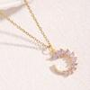 Collar Colgante de Moda Transfronterizo Aliexpress Lujo Ligero con Circonita para Mujer, Cadena para Clavícula de Gama Alta de Nicho Completamente Diamantada, Venta al por Mayor desde el Fabricante
