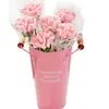 Nuevas Flores de Palo Retorcido en un Cubo, Claveles, Campanillas, Peonías, Flores Artificiales Creativas y Exquisitas, Regalos para Fiestas