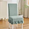 Funda Universal para Silla Funda Elástica para Taburete Cuatro Estaciones Silla de Madera Funda para Silla Mesa de Comedor Cubierta Integrada para Respaldo y Asiento