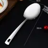 Juego de utensilios de cocina de acero inoxidable engrosado para sopa y espátula, espátula para saltear para el hogar, utensilios de cocina colgables para cocinar