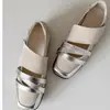 Versão em Pele de Ovelha~Sapatos Casuais Mary Jane Esportivos Retrô em Couro Genuíno para Mulheres, Sapatos Pequenos de Couro com Solado Grosso Prateado, Sapatilhas