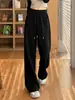 Pantalones Rectos Holgados Grises Anchen de Cintura Alta Adelgazantes 2026 Otoño Nuevos para Mujer Verano Ropa de Trabajo para Ir al Trabajo Pantalones Deportivos Caídos