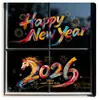 Decorações de Janela para o Ano Novo 2026 Ano do Cavalo Recortes de Papel Adesivos de Vidro Bênçãos de Ano Novo Adesivos de Porta Suprimentos Decorativos para o Festival da Primavera Adesivos Eletrostáticos