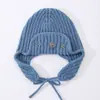 Nuevo Gorro Cálido de Lana para Otoño e Invierno, Gorro de Punto Versátil con Protección para los Oídos, Circunferencia de Cabeza Grande, Cara Pequeña, Gorro de Piloto Ajustable