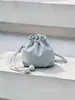 Bolso Cruzado de Cuero Suave con Cordón Amarillo Sencillo para Mujer 2026 Nuevo Estilo Coreano Moda de Nicho Bolsa de la Suerte Bolso Versátil para Teléfono