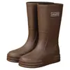 Sapatos aquáticos de alta qualidade japoneses e coreanos, galochas de chuva de cano alto estilosas, impermeáveis, altas, adequadas para o trajeto diário, galochas de tubo longo, botas de água, antiderrapantes, inverno